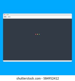 Simple browser window for computer. Mockup can be use for adaptive web design. Vector illustration