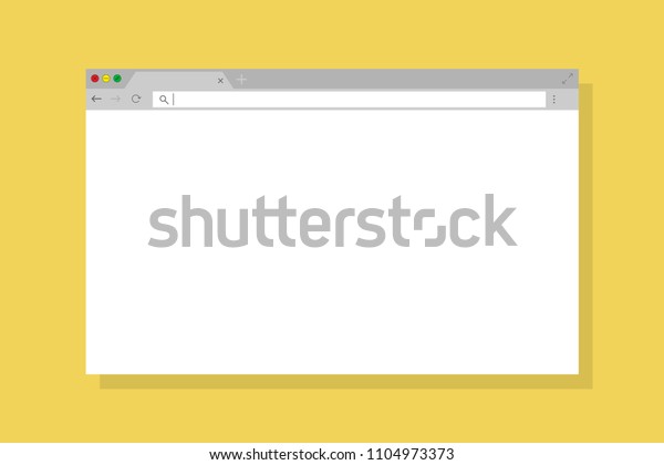 Simple Browser Window Flat Design On Stock Vector Royalty Free