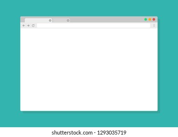 Simple browser window, flat vector