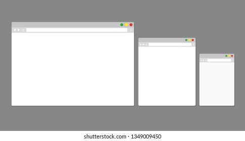 Simple browser window, flat vector illustration concept