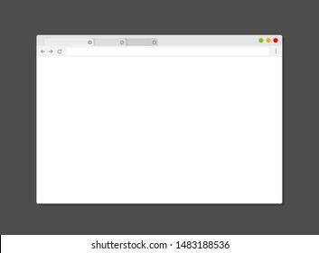 Simple browser window, flat vector illustration concept