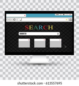 Simple browser window in the monitor