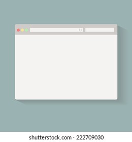 Simple Browser window on blue back ground