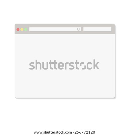 Simple browser window on white background vector