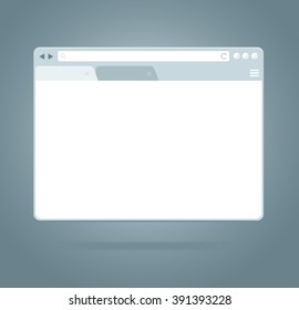Simple Browser Window Opened Template. Vector illustration