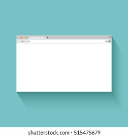 Simple browser window. Browser search. Flat. Vector illustration EPS 10