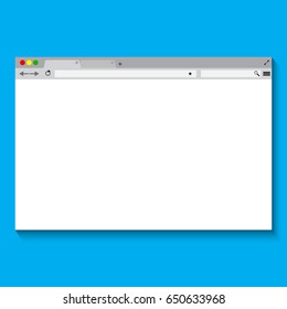 Simple browser window. Browser search. Flat. Vector illustration EPS 10