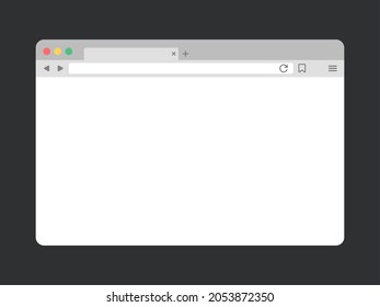 Simple Browser window white, background, flat