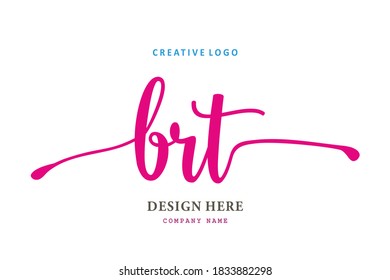 simple BRT lettering logo is easy to understand, simple and authoritative