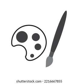 simple brush icon vector illustration