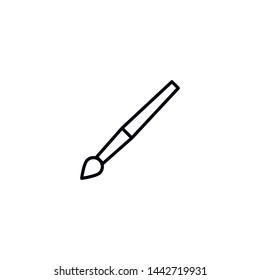 Simple brush line icon. Stroke pictogram. Vector illustration isolated on a white background. Premium quality symbols. Vector sign for mobile app and web sites.