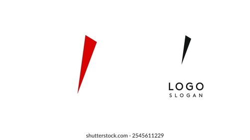 Simple brush pen letter I in Asian typographic style. Logo monogram for food and beverage packaging, Asian cuisine, restaurants, graphic design studios, and branding agencies. Vector illustration.