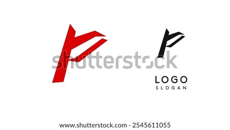 Simple brush pen letter P in Asian typographic style. Logo monogram for food and beverage packaging, Asian cuisine, restaurants, graphic design studios, and branding agencies. Vector illustration.