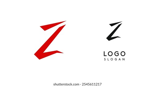 Einfaches Pinselzeichen Z im asiatischen typografischen Stil. Logo-Monogramm für Lebensmittel- und Getränkeverpackungen, asiatische Küche, Restaurants, Grafikdesign-Studios und Branding-Agenturen. Vektorgrafik.