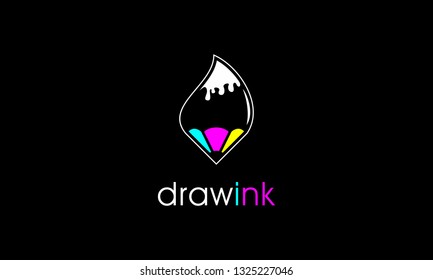 Simple Brush And Pencil Art Logo Vector Illustration