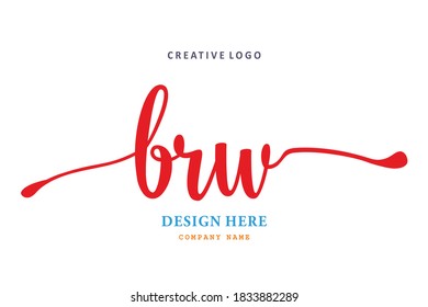 simple BRW lettering logo is easy to understand, simple and authoritative