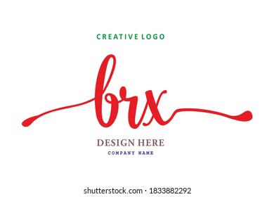 einfaches BRX-Logo ist leicht zu verstehen, einfach und autoritär