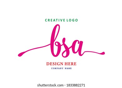 simple BSA lettering logo is easy to understand, simple and authoritative