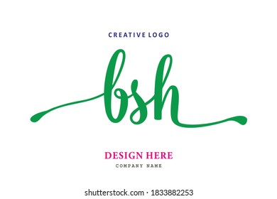simple BSH lettering logo is easy to understand, simple and authoritative