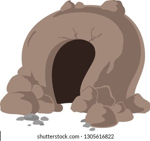 Simple bubble cave entrance icon