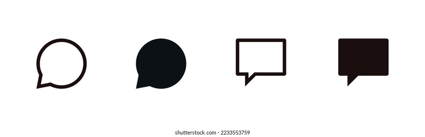 Simple bubble chat comment icon vector for social media messages and discussion