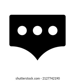simple bubble chat icon with glyph style