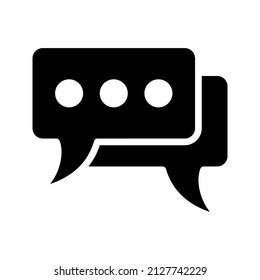 icono de charla de burbuja simple con estilo de glifo