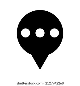 simple bubble chat icon with glyph style