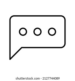 simple bubble chat icon with outline style