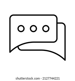 icono de charla de burbuja simple con estilo de esquema