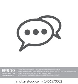 simple bubble chat icon vector template