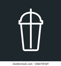 simple bubble tea icon vector illustration