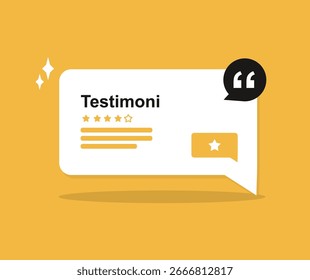 simple bubble testimonial banner design