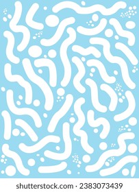 Simple bubbles on a blue background.