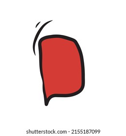 Simple bubbles talk isolated on white background