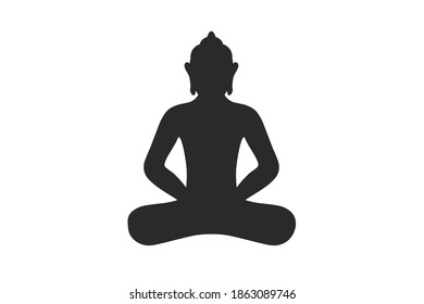 Simple Buddha icon. Flat style element for graphic design. Vector EPS10 illustration