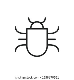 Simple bug line icon. Stroke pictogram. Vector illustration isolated on a white background. Premium quality symbol. Vector sign for mobile app and web sites.
