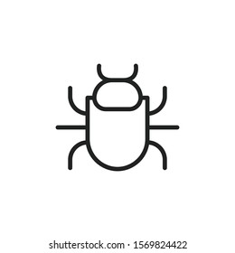 Simple bug line icon. Stroke pictogram. Vector illustration isolated on a white background. Premium quality symbol. Vector sign for mobile app and web sites.