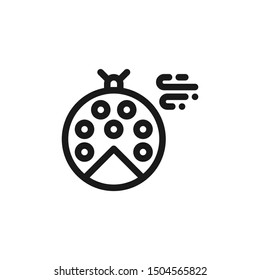 Simple bugs icons with wings in line style design on white background. Suitable for autumn seasons, animal, logo, pattern design and website app. Pixel Perfect 48x48. Vector Illustration EPS 10.