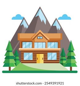 Plano de fundo branco da ilustração de estilo plano de construção simples