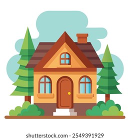 Plano de fundo branco da ilustração de estilo plano de construção simples