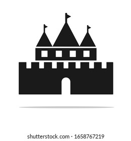 Simple Building Icon black and white 