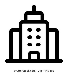 Simple Building icon. The icon can be used for websites, print templates, presentation templates, illustrations, etc