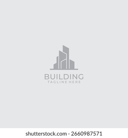 Simple building icon logo design inspiration