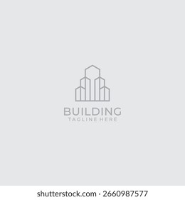 Inspiración de diseño de logotipo de icono de edificio simple