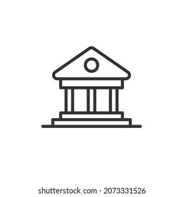 simple building icon on white background