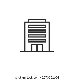 simple building icon on white background