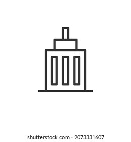 simple building icon on white background