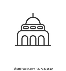 simple building icon on white background