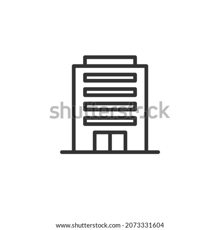 simple building icon on white background